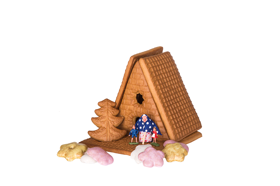 Lebkuchen-Flowpack, 500g, aufgebaut Lebkuchen-Flowpack, 500g, aufgebaut